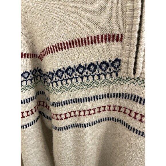 Fat Face U.K Mens Oatmeal Colour Ives Half Neck Jumper Size Medium Fair Isle - Picture 5 of 15
